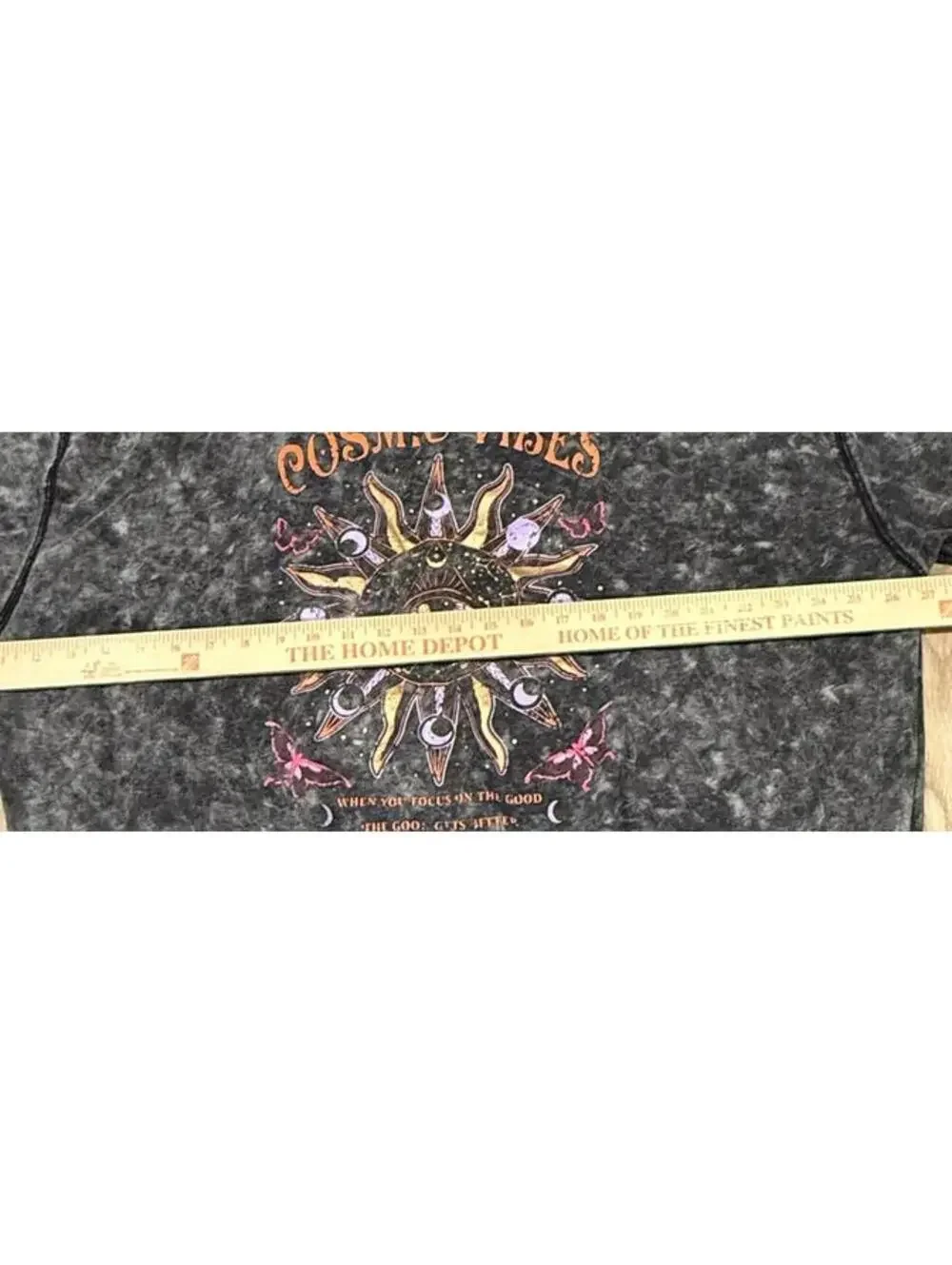 Black Acid Washed “Cosmic Vibes” No Boundaries Sweater No Tag‎ Size XXL